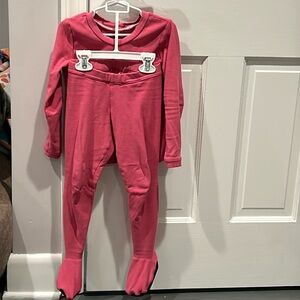 Two-piece footed pajamas